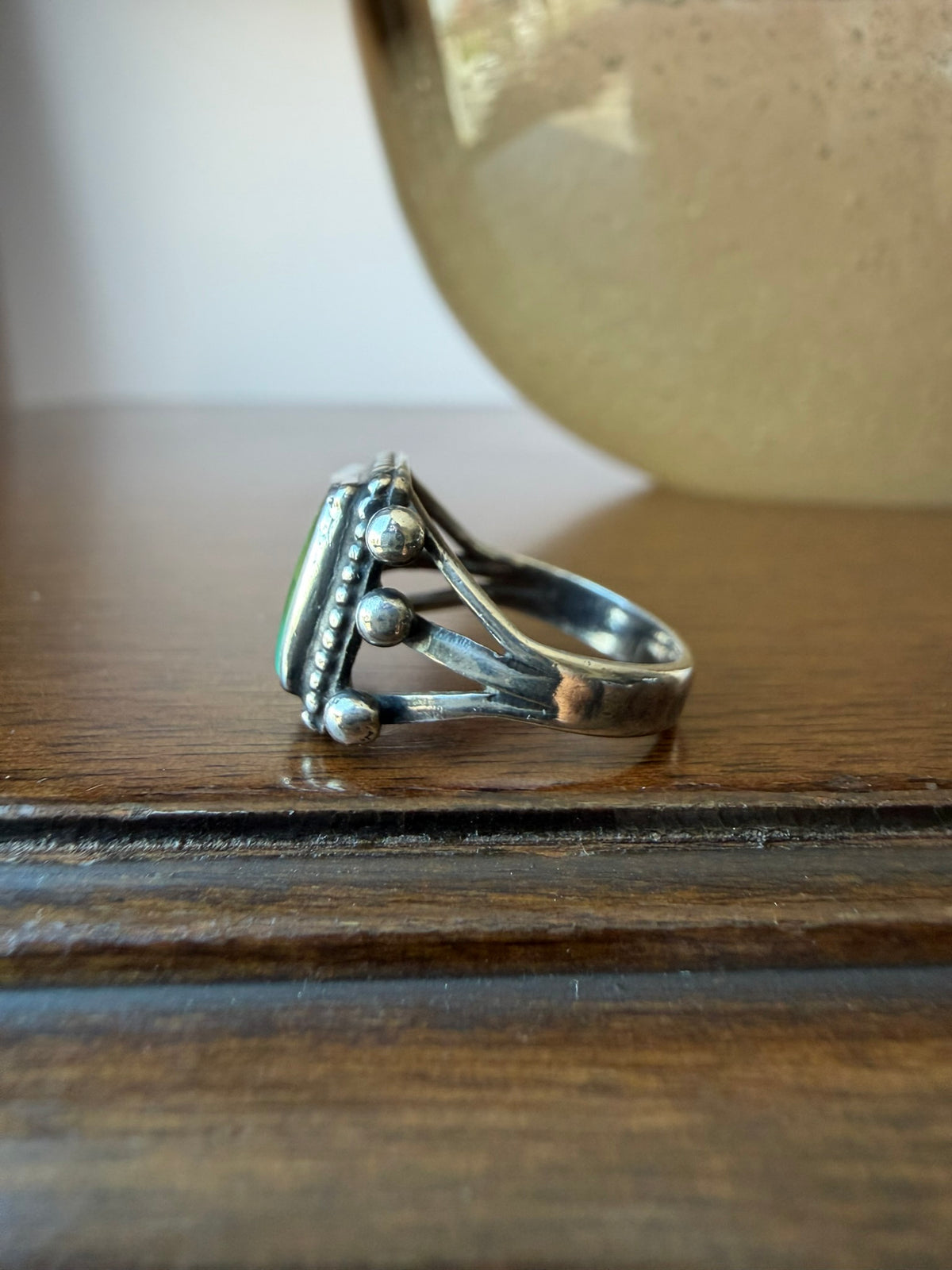 Early Navajo Silver and Turquoise Ring