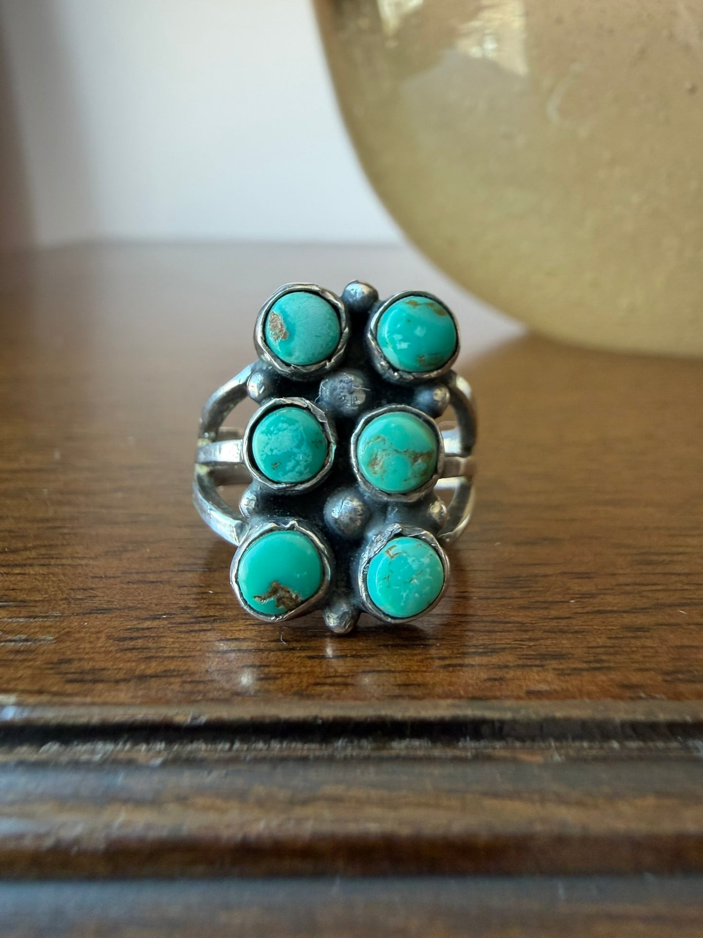Early Navajo Ring with Cerrillos Turquoise