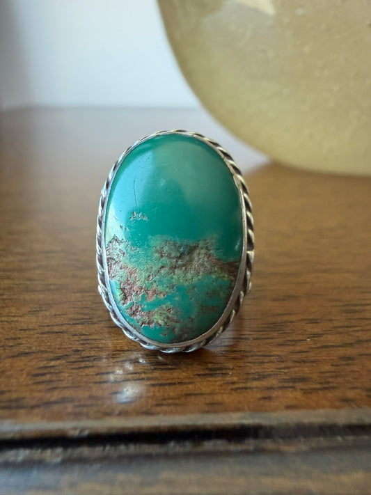 Early Navajo Cerrillos Turquoise Ring