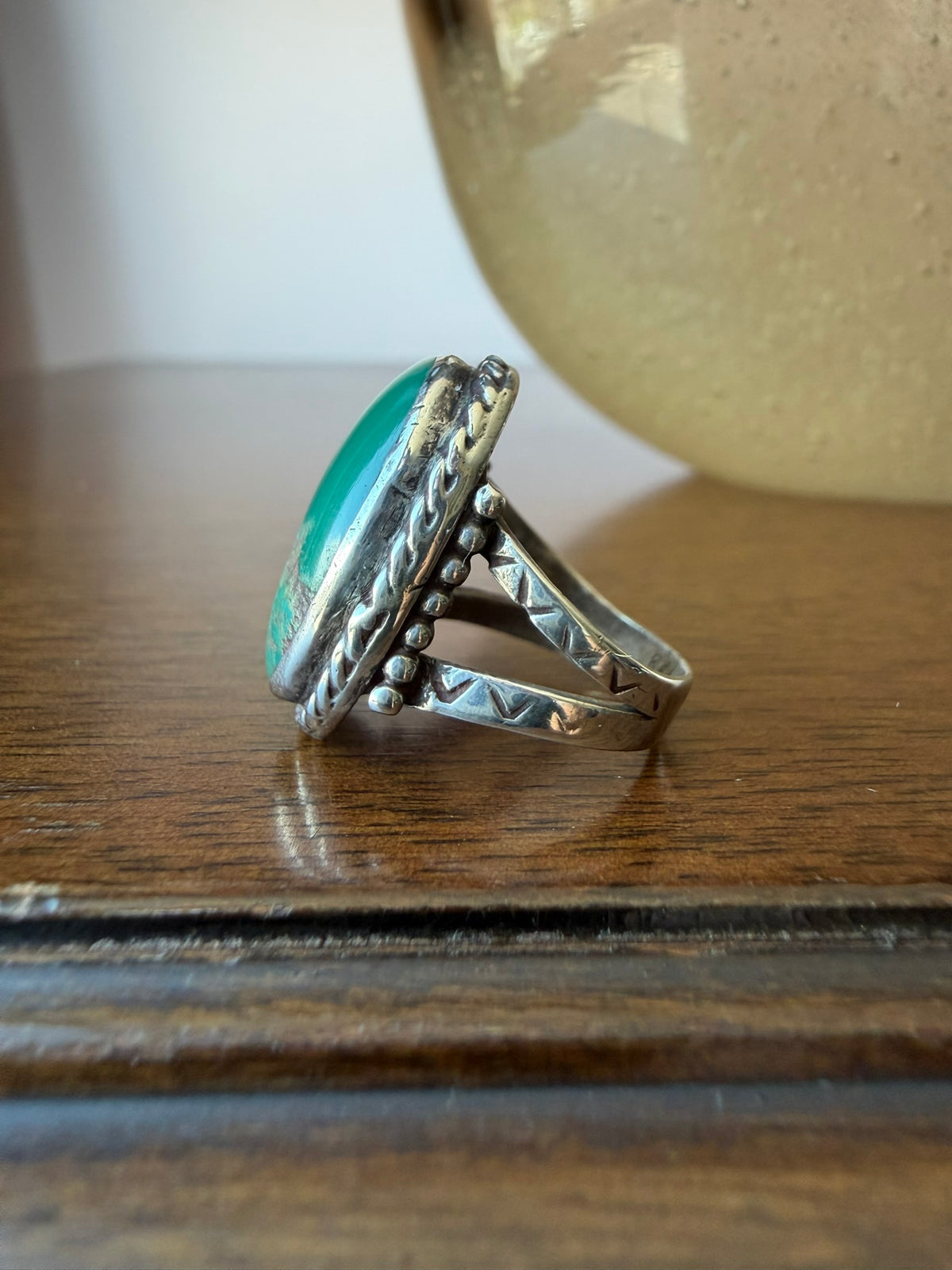 Early Navajo Cerrillos Turquoise Ring