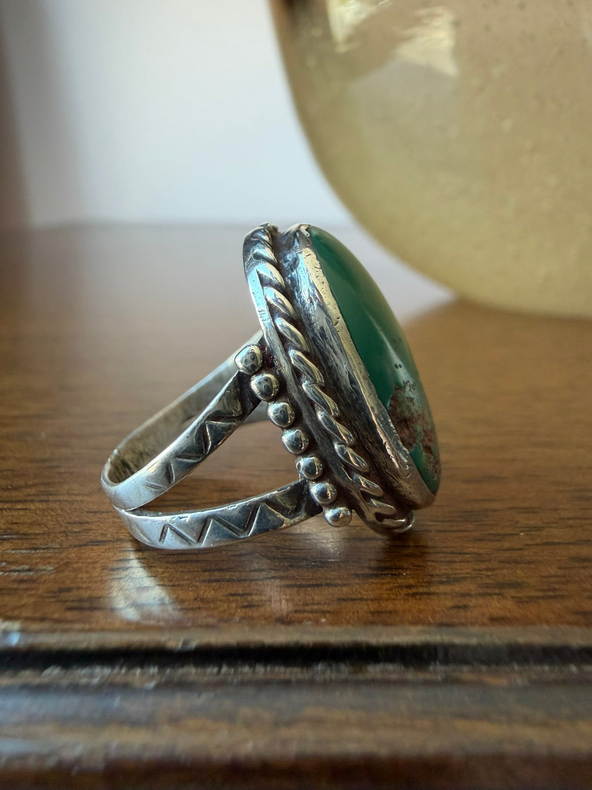 Early Navajo Cerrillos Turquoise Ring