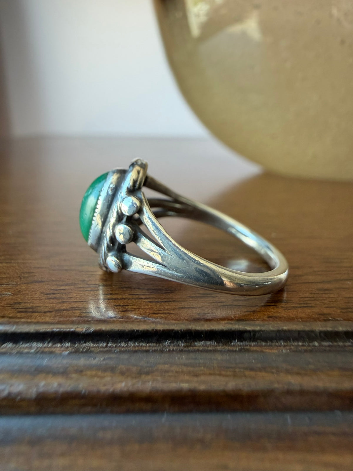 Early Navajo Ring with Cerrillos Turquoise