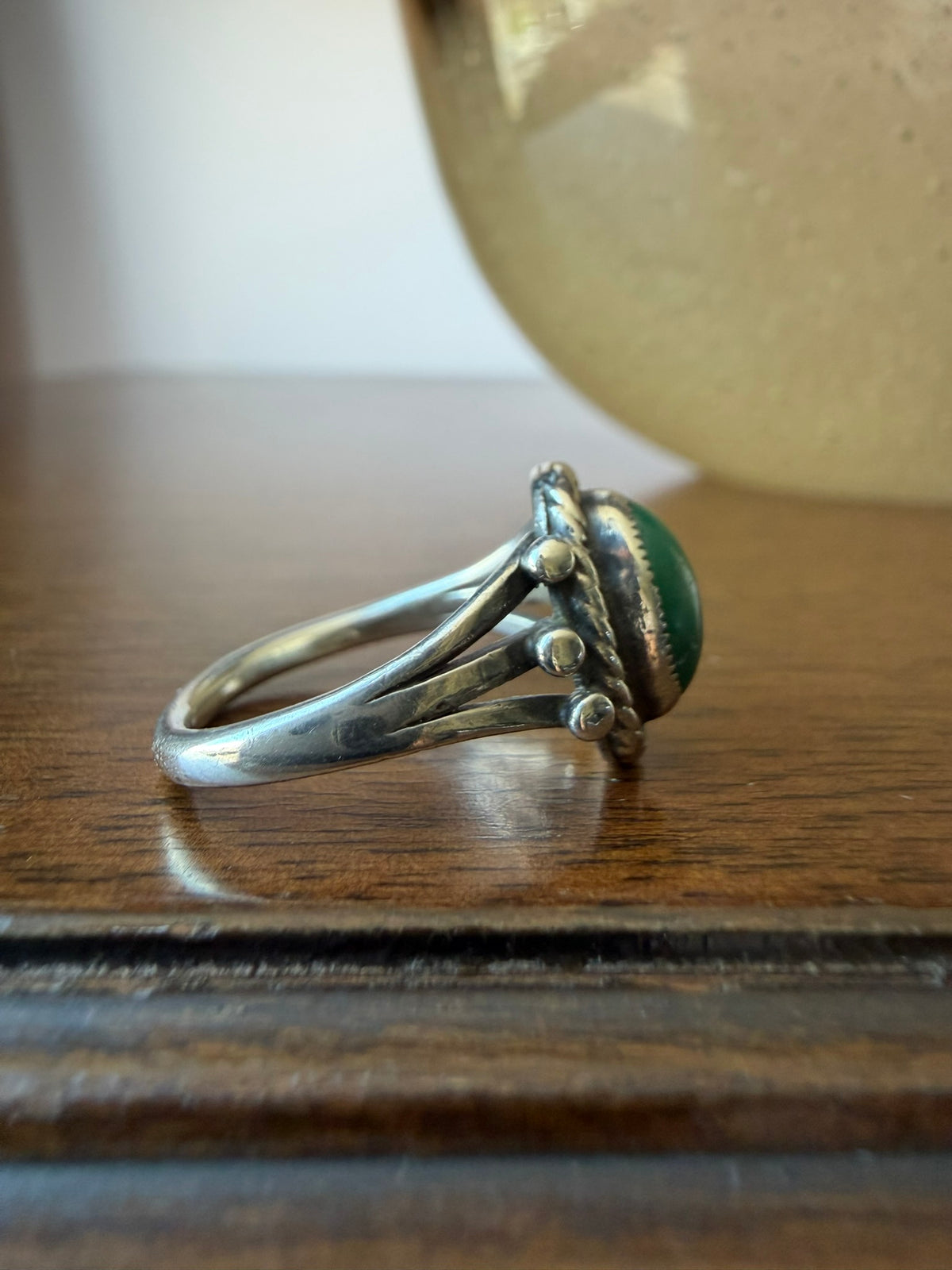 Early Navajo Ring with Cerrillos Turquoise