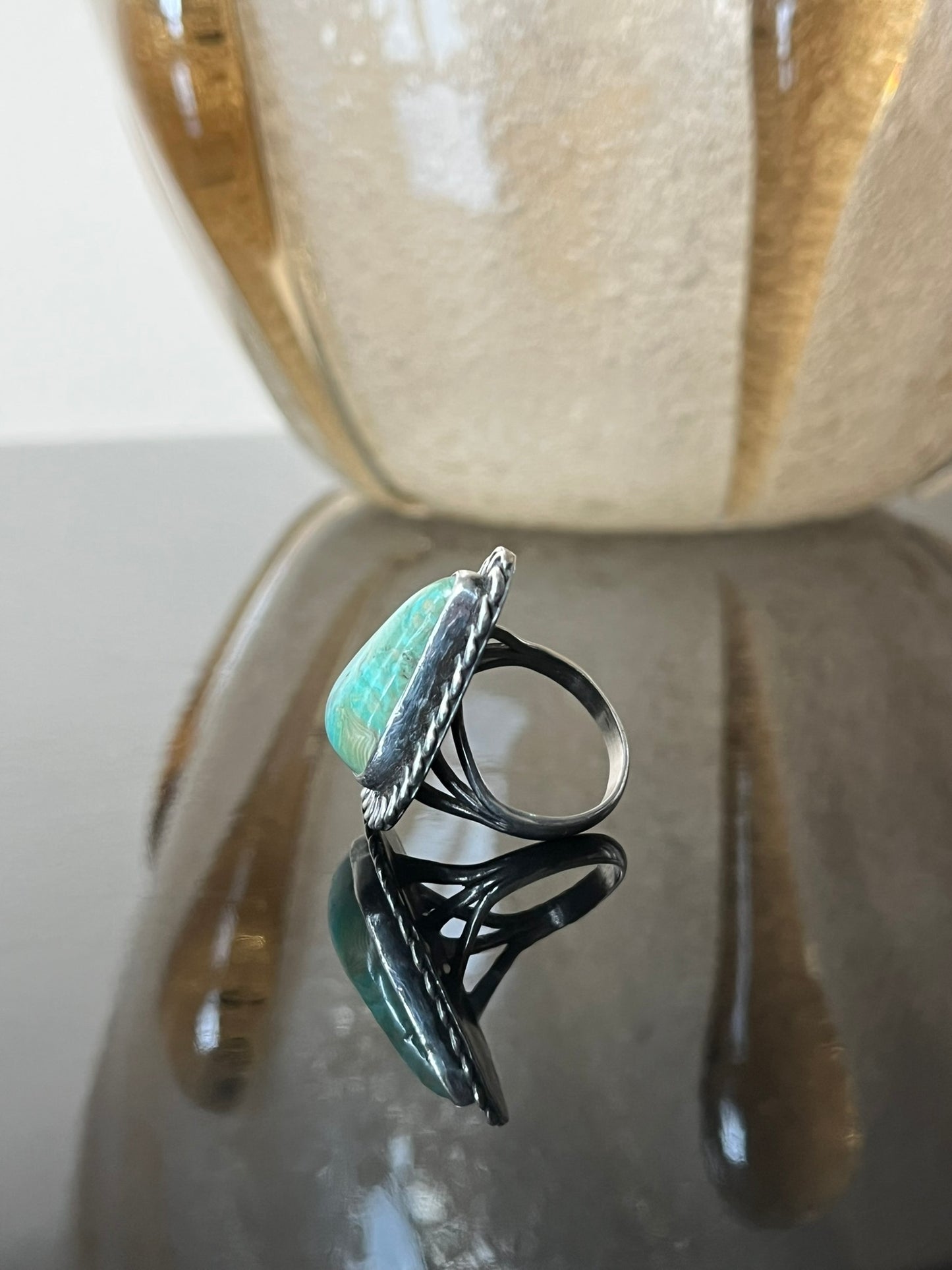 Early Modernist Navajo Silver Wire Triangular Ring