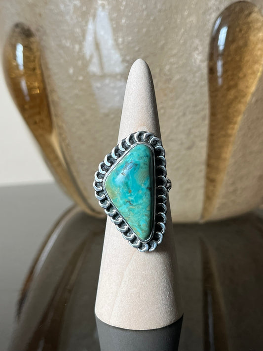 Early Modernist Navajo Silver Wire Triangular Ring