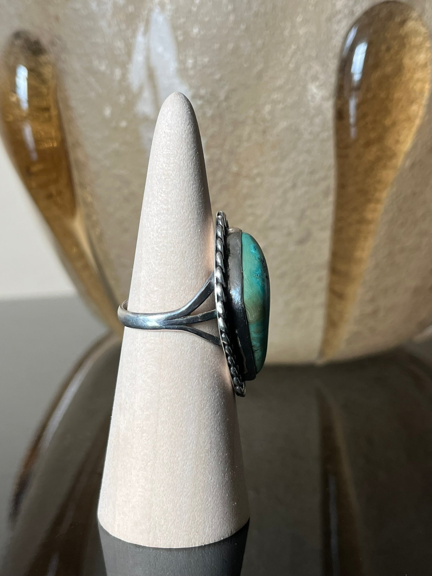 Early Modernist Navajo Silver Wire Triangular Ring