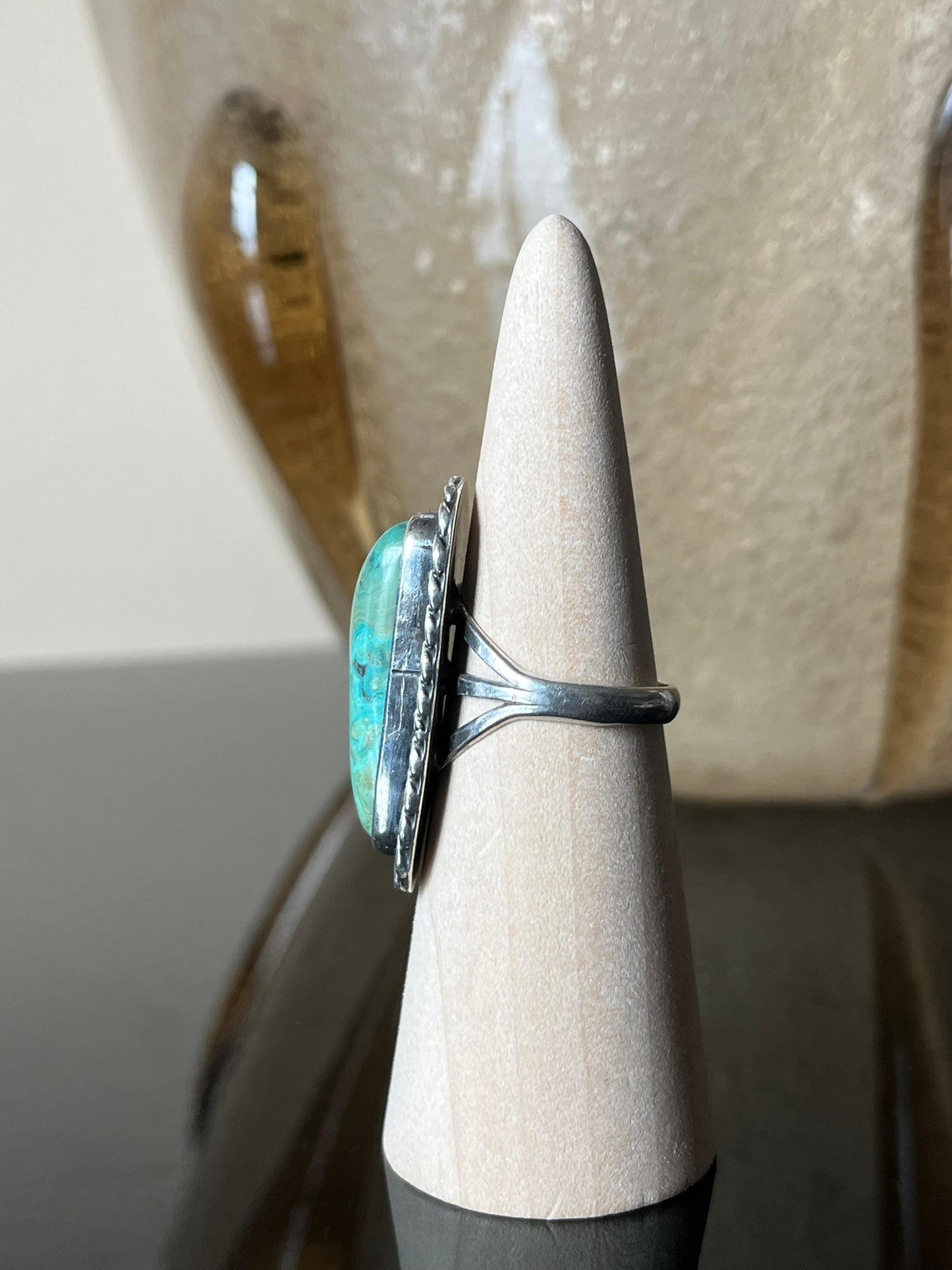 Early Modernist Navajo Silver Wire Triangular Ring