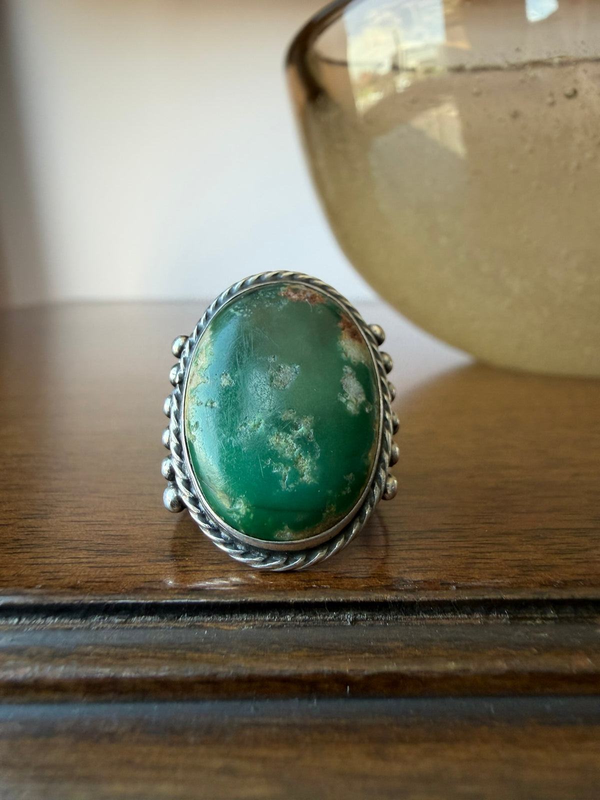 Early Navajo Cerrillos Turquoise Ring