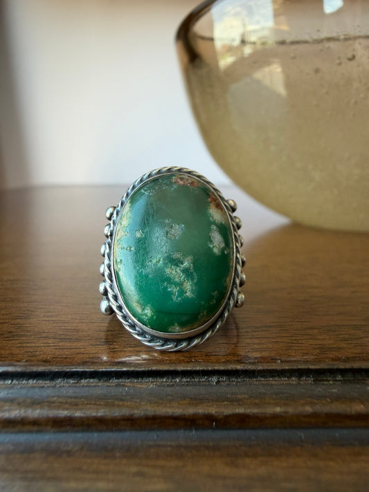 Early Navajo Cerrillos Turquoise Ring