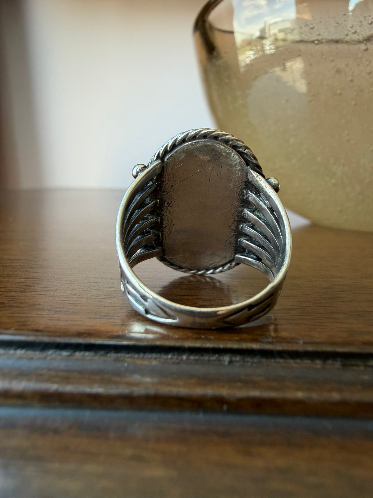 Early Navajo Cerrillos Turquoise Ring