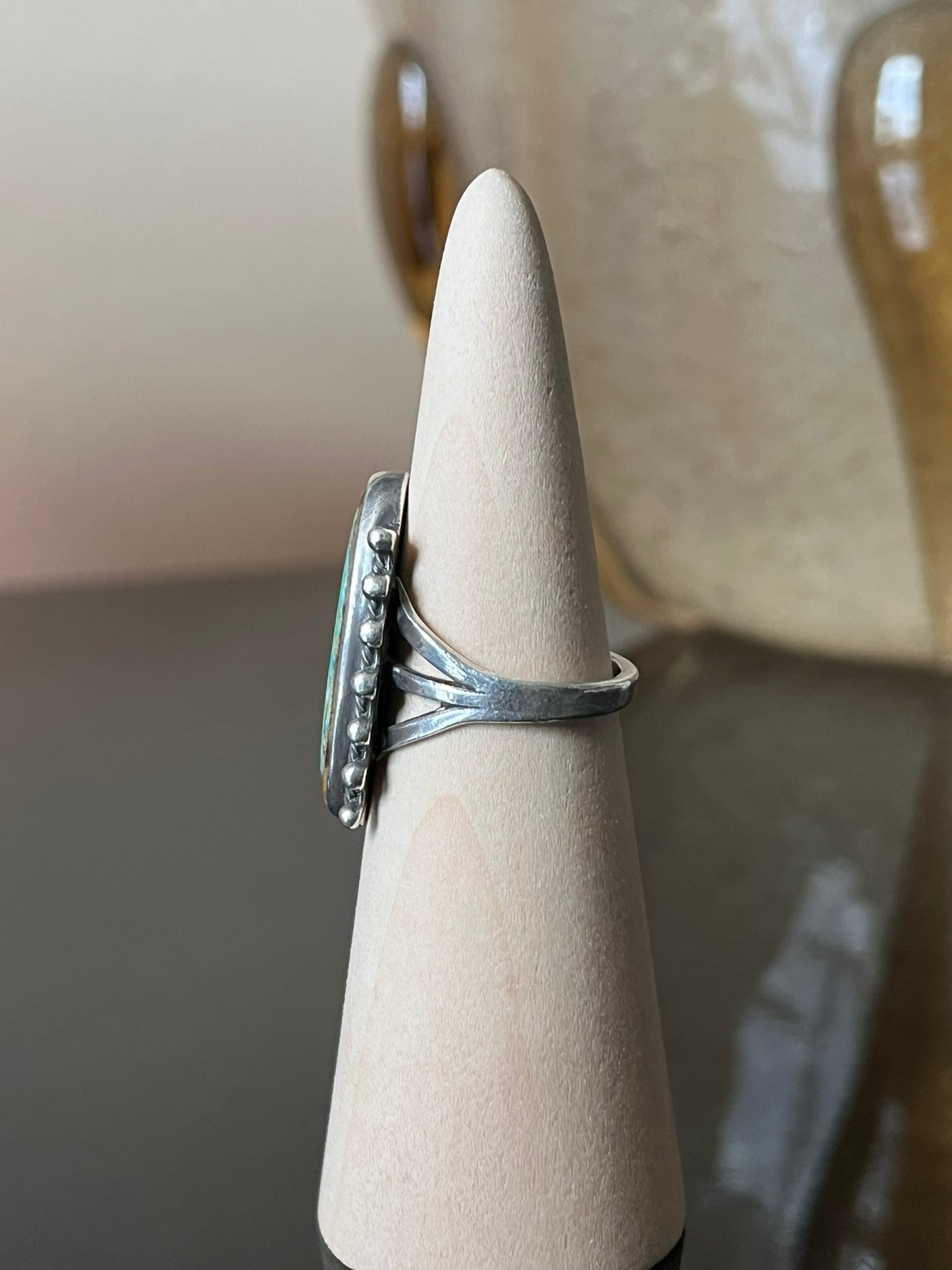 Early Navajo Silver and Turquoise Ring