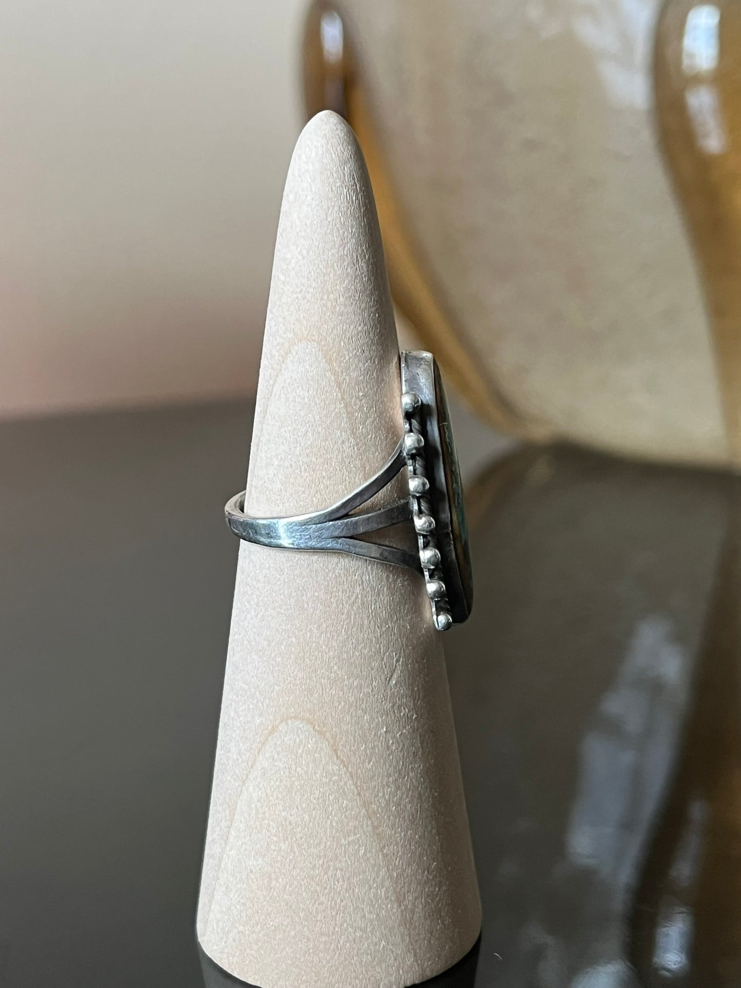Early Navajo Silver and Turquoise Ring
