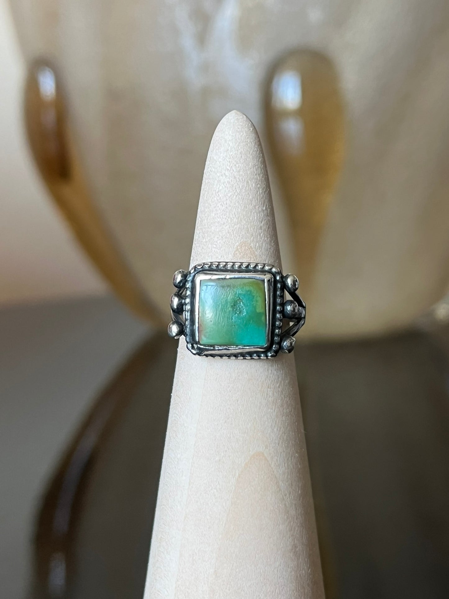 Early Navajo Silver and Turquoise Ring